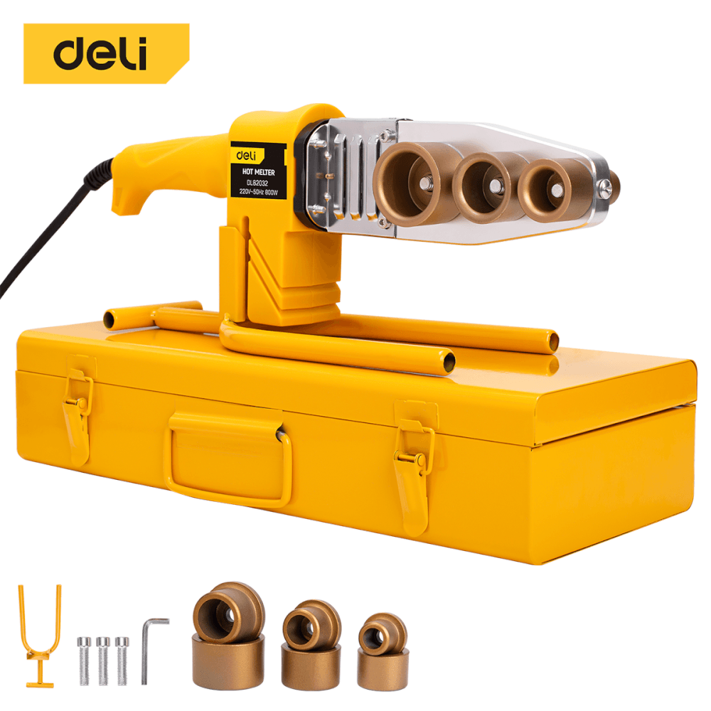 เครื่องเชื่อมท่อ DELI EDL82032-YL-01 36.8X8.8X17 ซม. สีเหลือง
